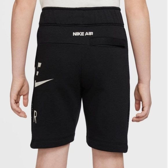 Nike Air French Terry Logo Short Black Boys Size L 14/16 - Picture 3 of 15